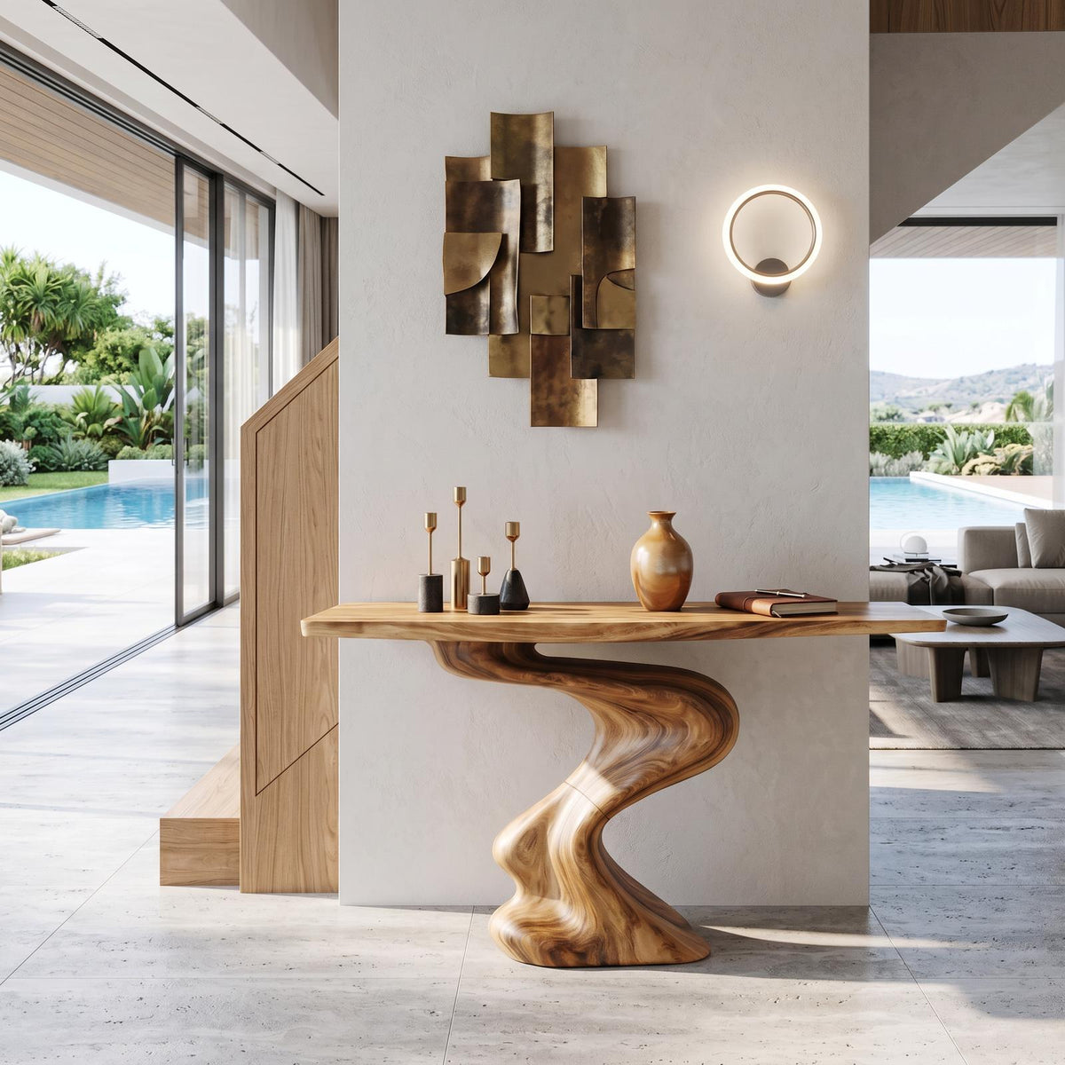 Handcrafted Modern Console Table Furniture Decor