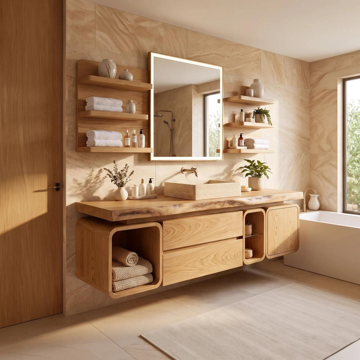 Modern Floating Bathroom Vanity Cabinet Primary Bathroom