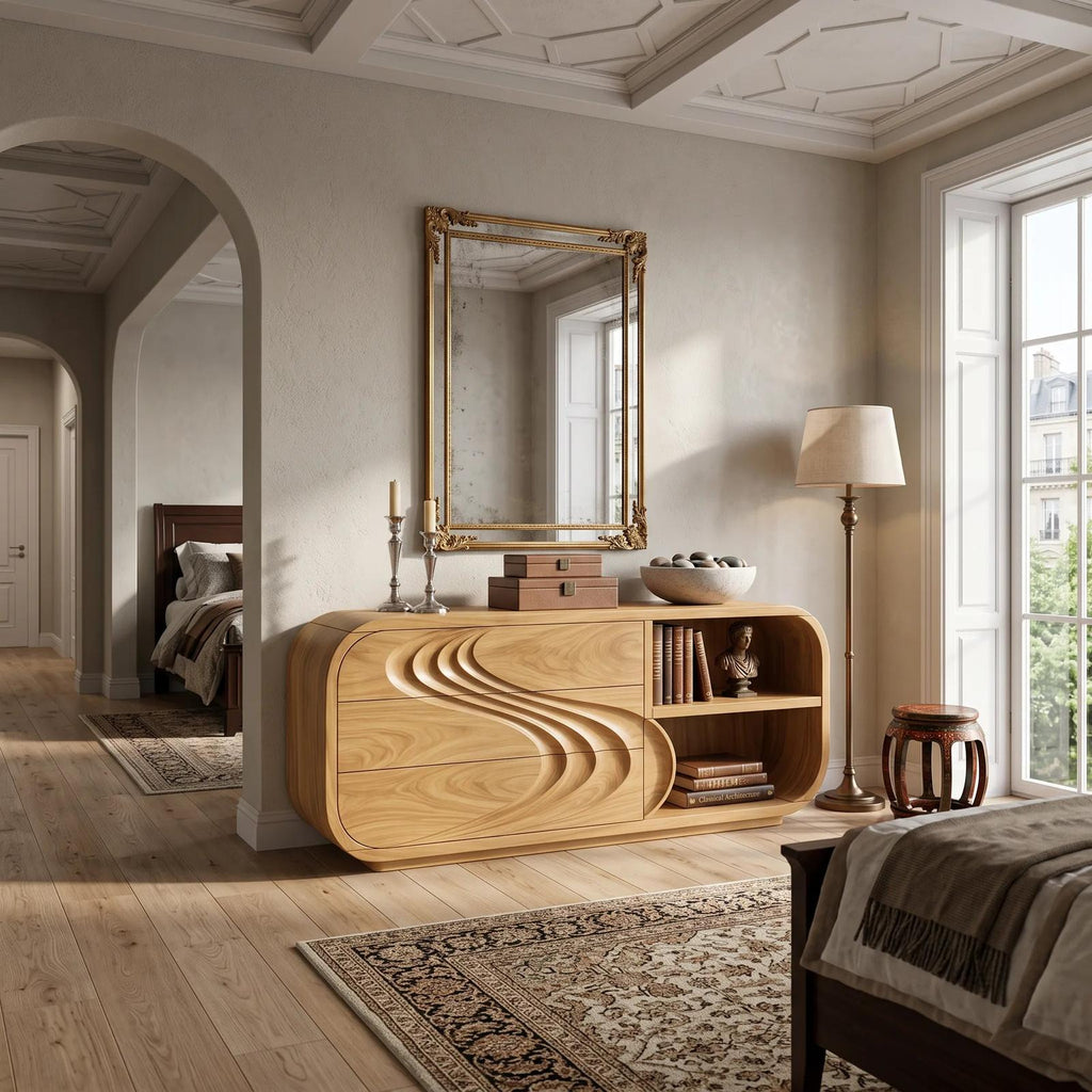 Modern Ripple Dresser For Cozy Bedroom Interior