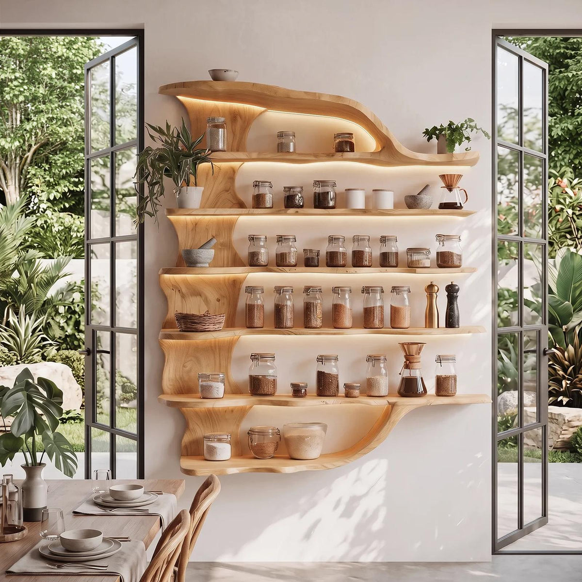 Handcrafted Wooden Spice Organizer For Modern Kitchen