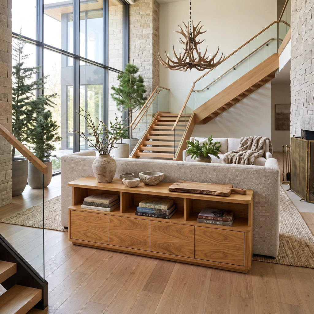Contemporary Cabinet Console Table For Elegant Entryway