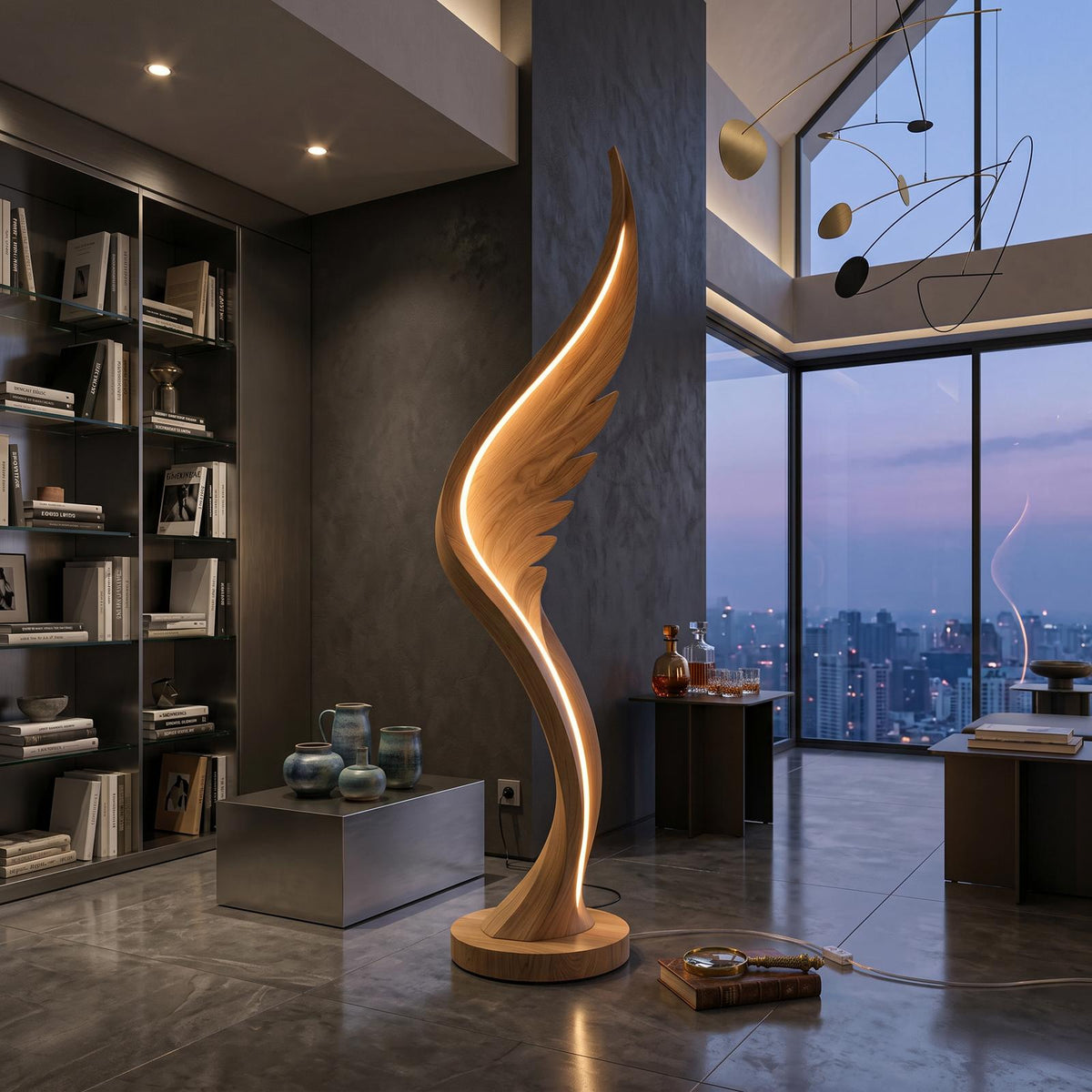 Contemporary Soaring Wing Floor Lamp For Modern Lounge SILDTTNLAM002