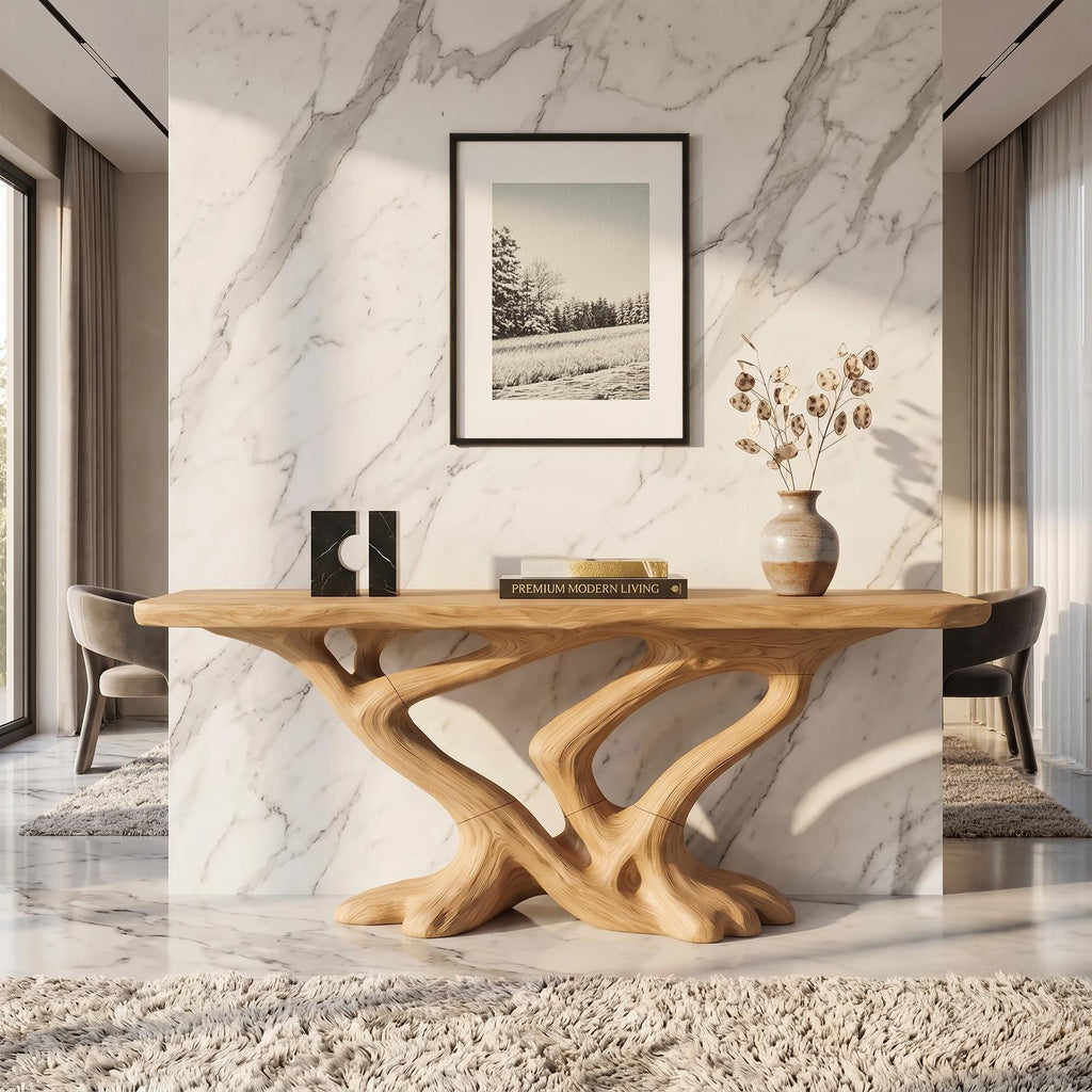 Contemporary Infinity Console Table Modern Entryway