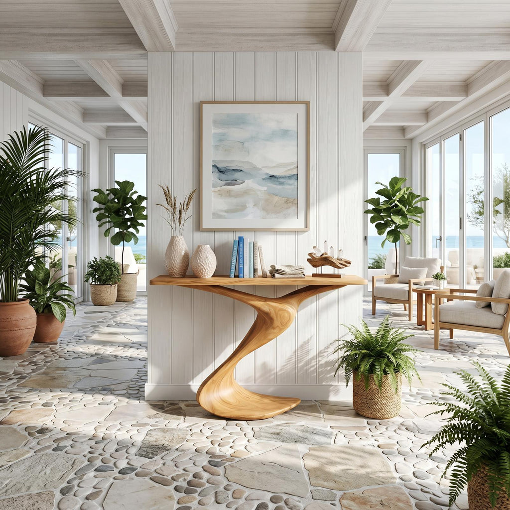 Rustic Console Table Entryway Design