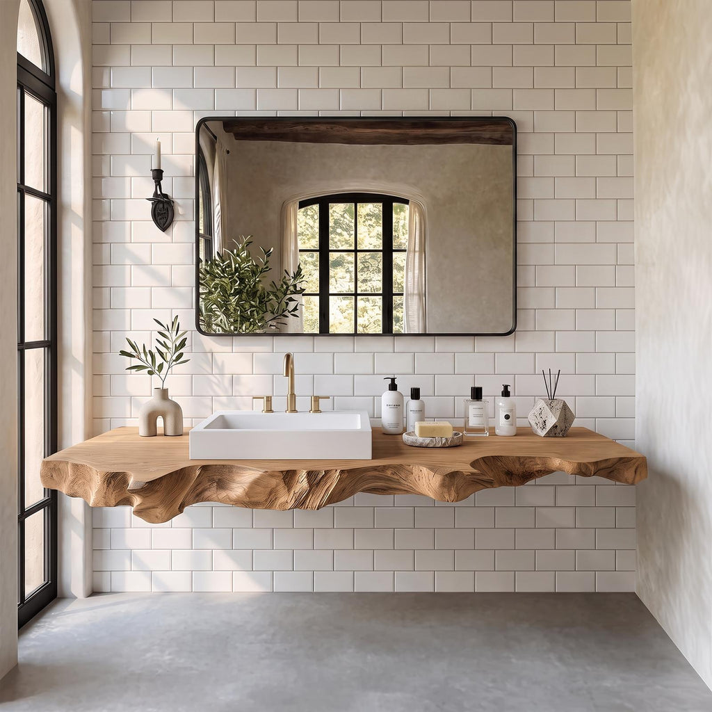 Mid Century Vanity In Solid Wood For Bathroom Decor SILDTTRBAS021