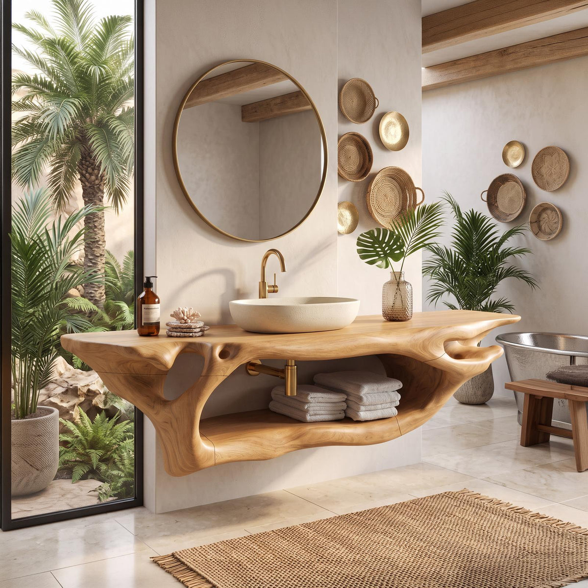 Rustic Bathroom Vanity For Unique Bathroom Makeover