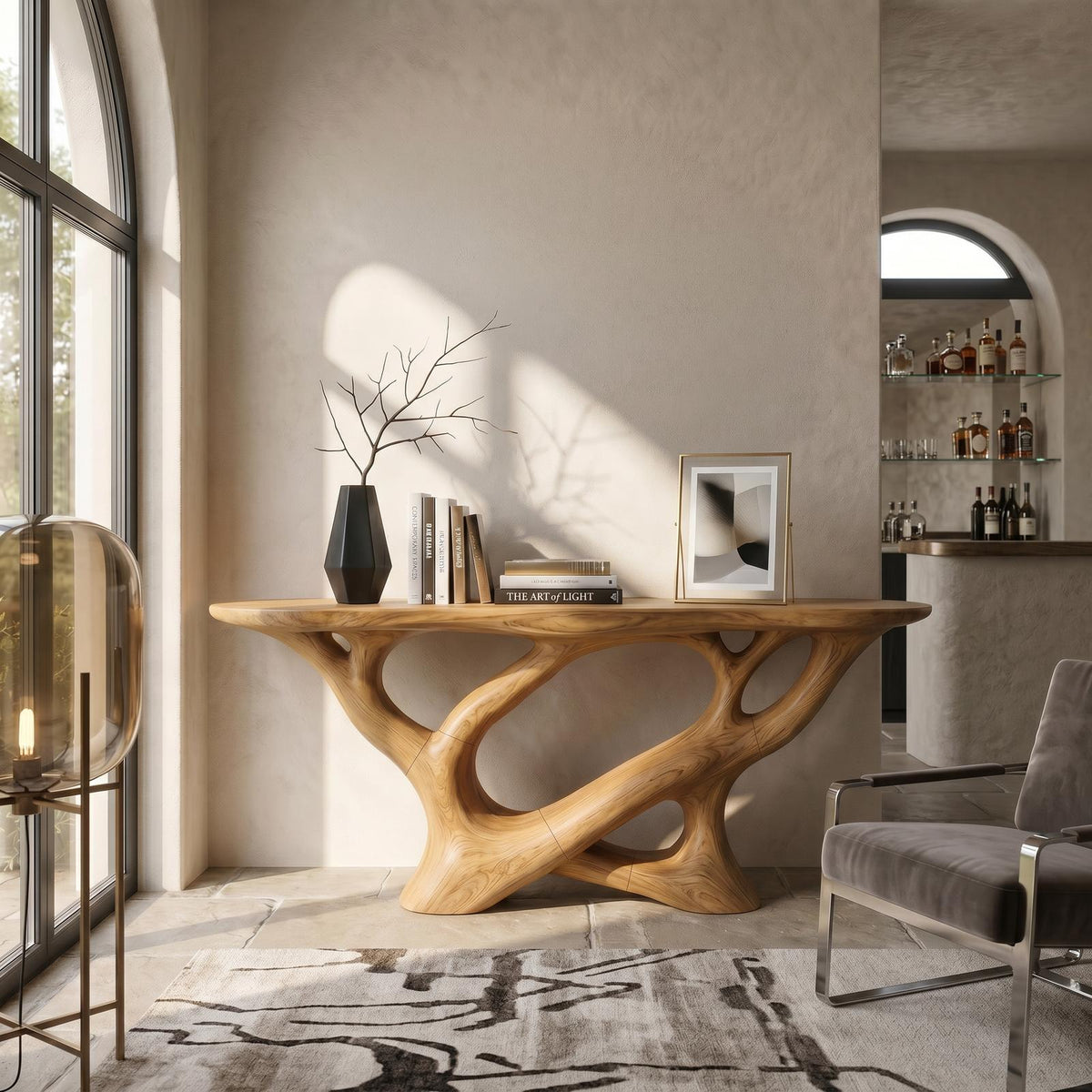 Modern Infinity Console Table Luxury Residence