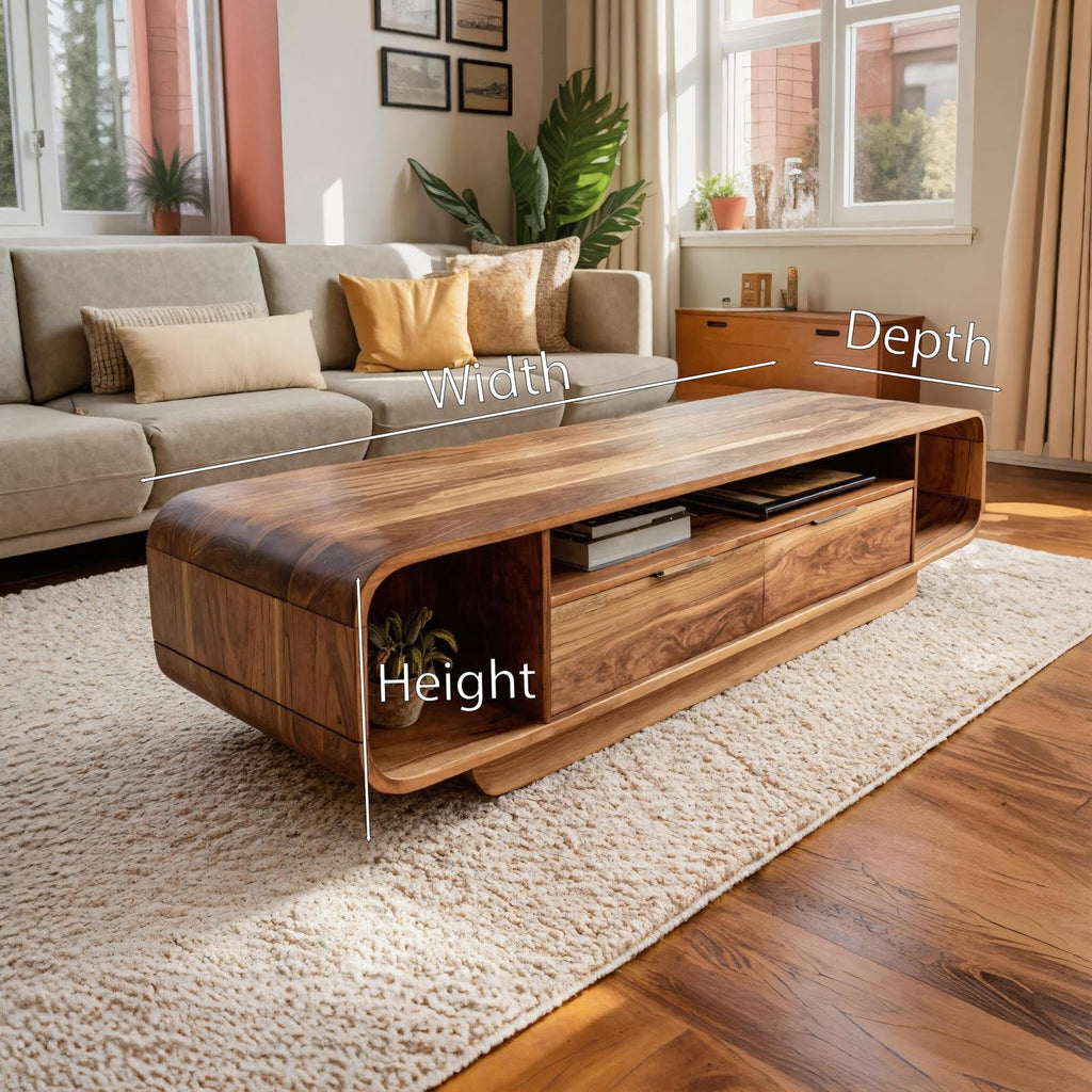 Modern Coffee Table With Storage Drawers For Living Room SITHHNCF020