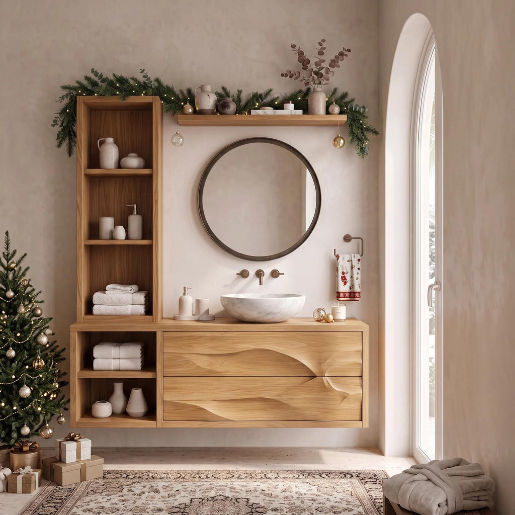 Mid Century Christmas Floating Vanity Urban Apartment