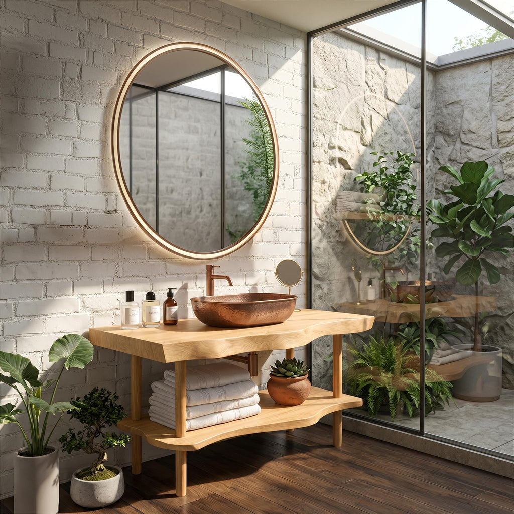 Rustic Wood Bathroom Vanity For Functional Decor SILDTTRBRV052