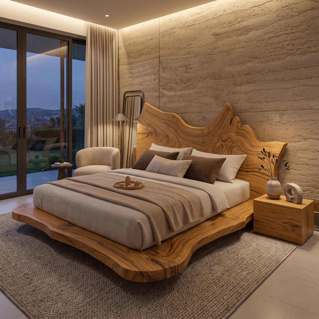 Contemporary Live Edge Bed Frame For Master Bedroom SITHTTWO005