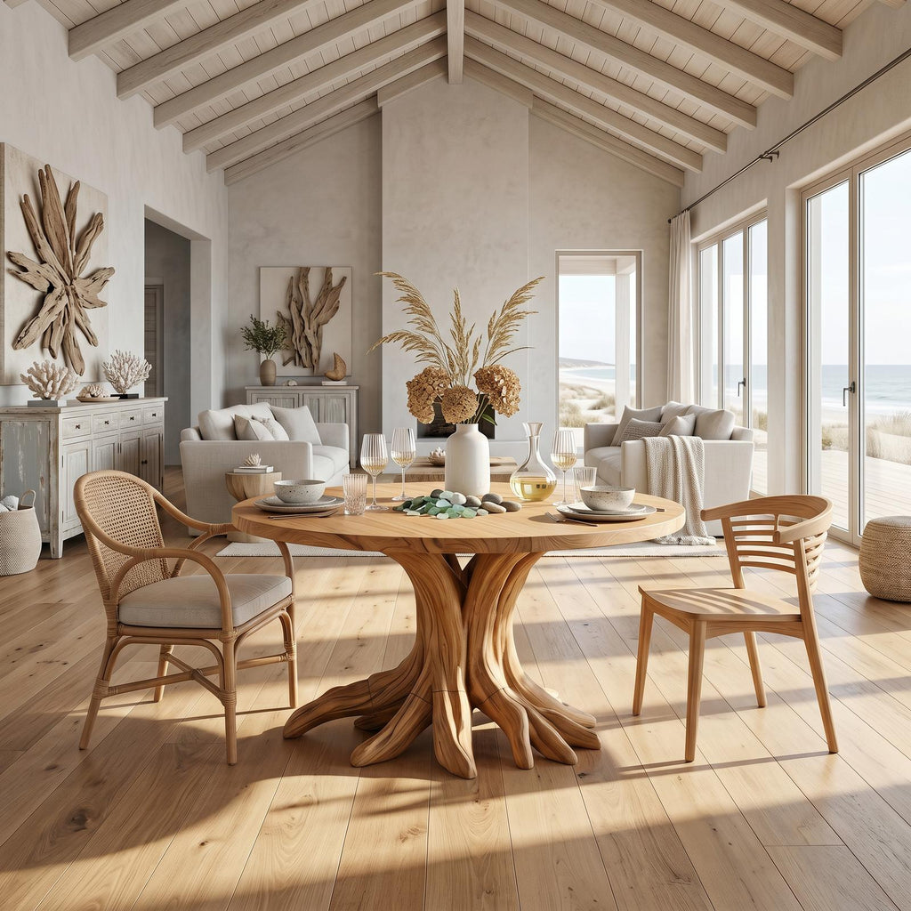 Handcrafted Wood Dining Table For Kitchen Interior