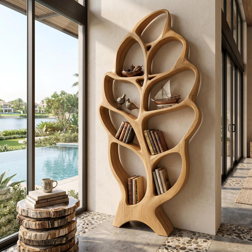 Modern Architectural Bookcase For Contemporary Living Room