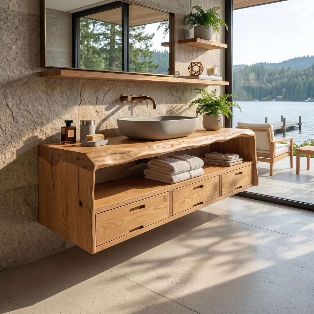 Farmhouse Floating Vanity For Bathroom Storage Ideas SILDTTRBRV023