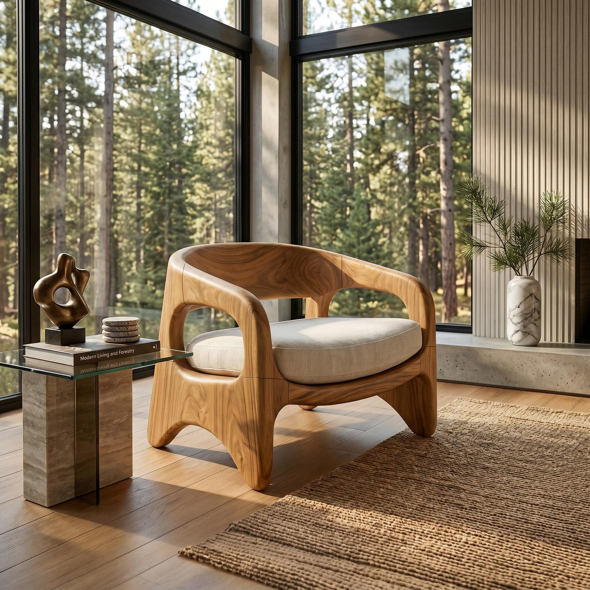 Coastal Contemporary Accent Chair Ocean View Living Room SILDTTRCHR015