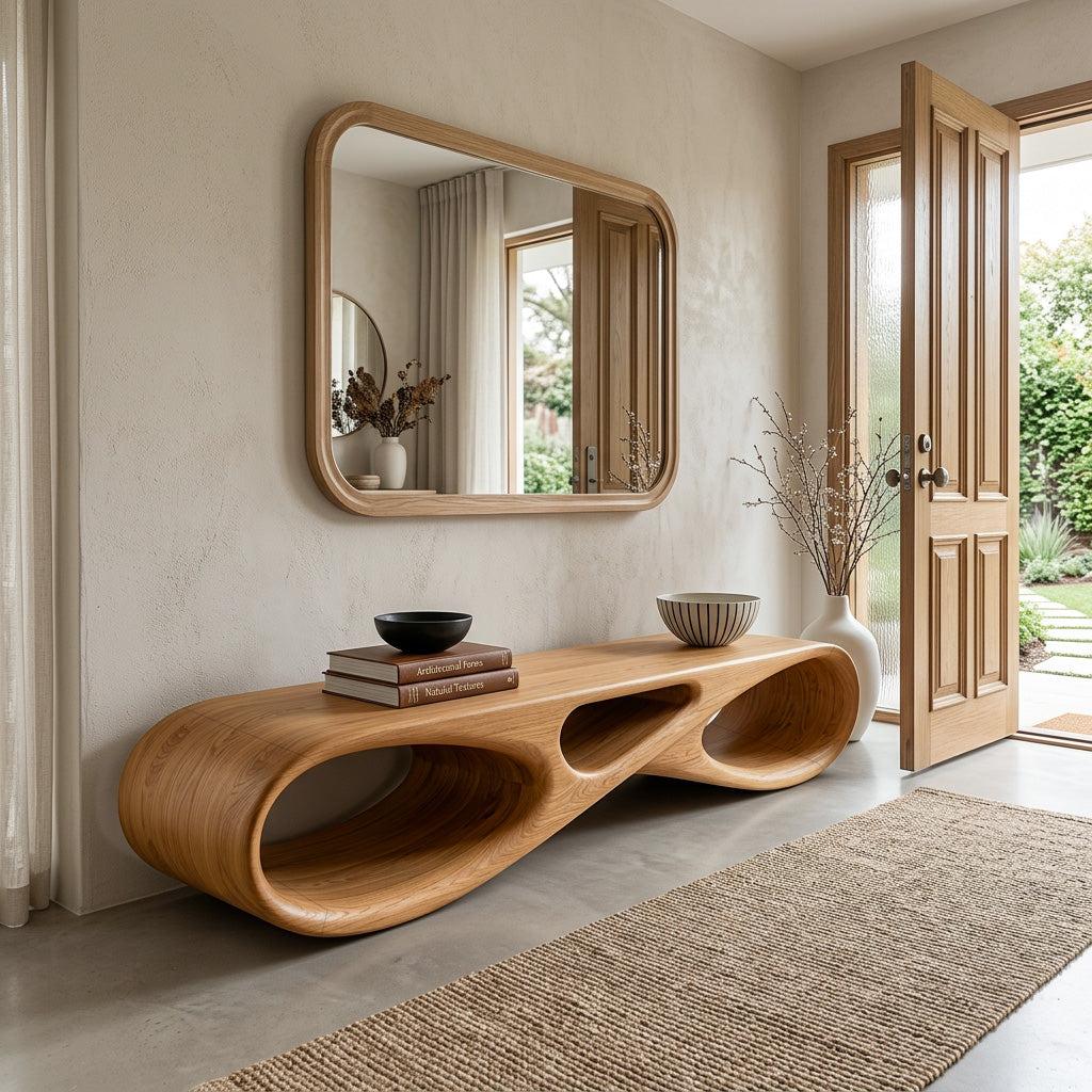 Modern Natural Wood Bench For Stylish Entryway Decor RTTHHNCHR139