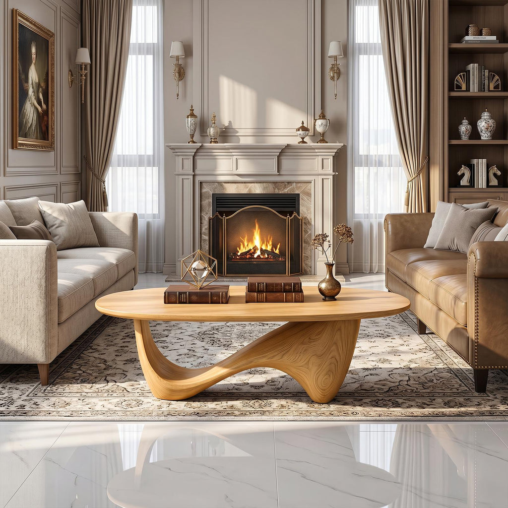 Rustic Solid Wood Table For Cozy Room Setup SILDTTRCF019