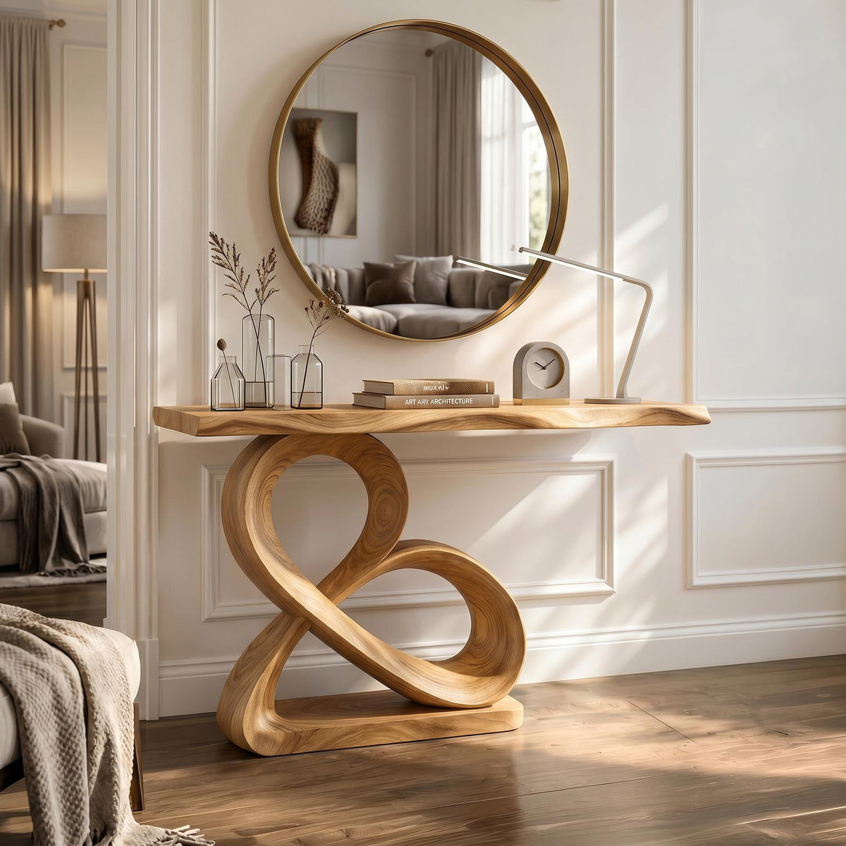 Luxury Loop Base Console Table Designer Hallway