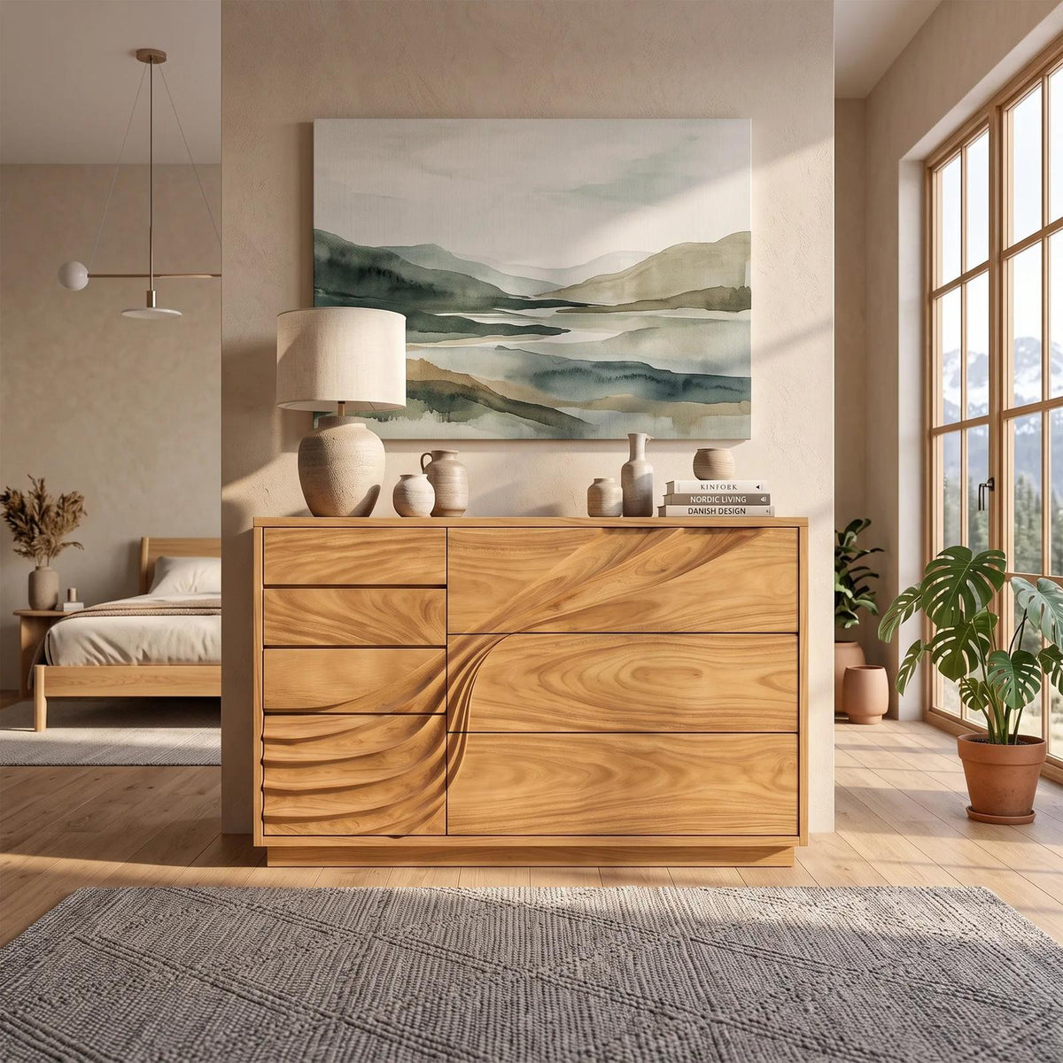 Contemporary Flowing Dresser Drawer For Bedroom Interior SILDTTNDR003