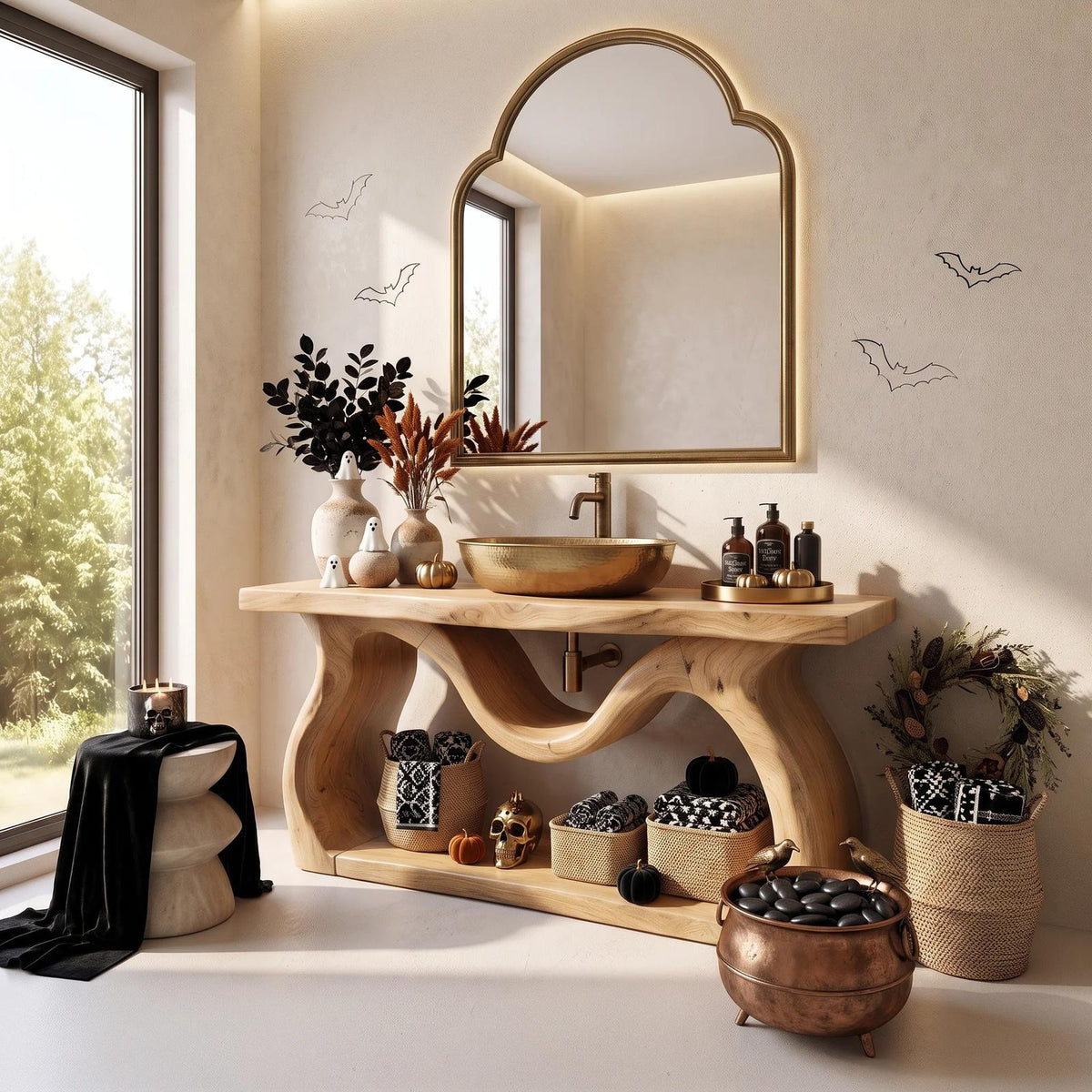 Modern Halloween Bathroom Vanity Cabinet Luxury Ensuite