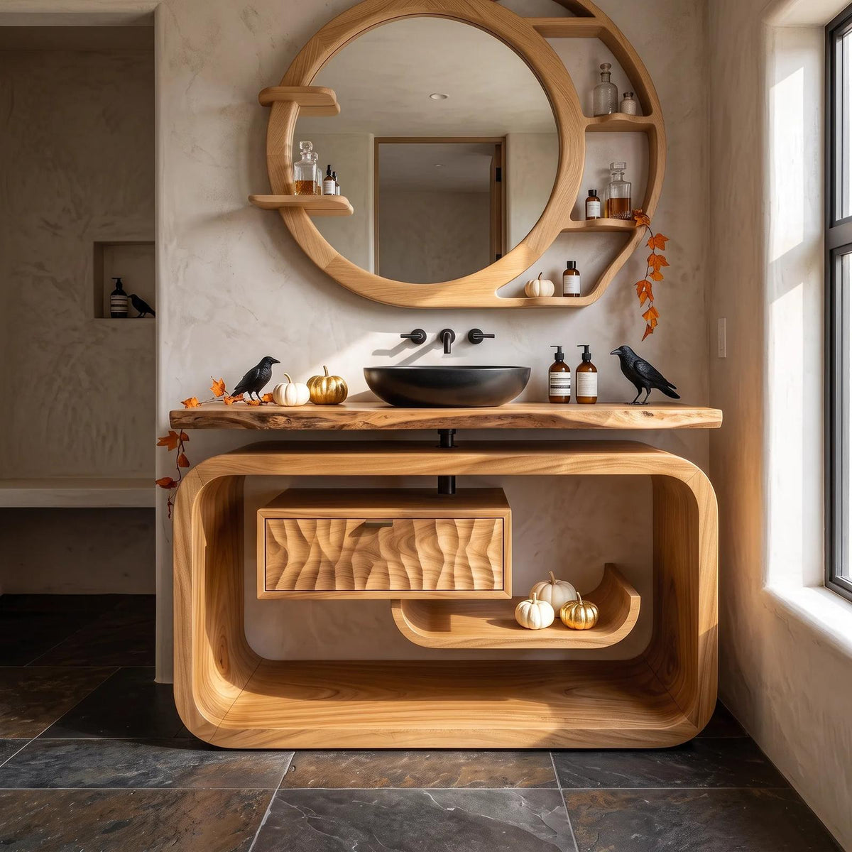 Farmhouse Skull Bathroom Vanity Contemporary Bathroom