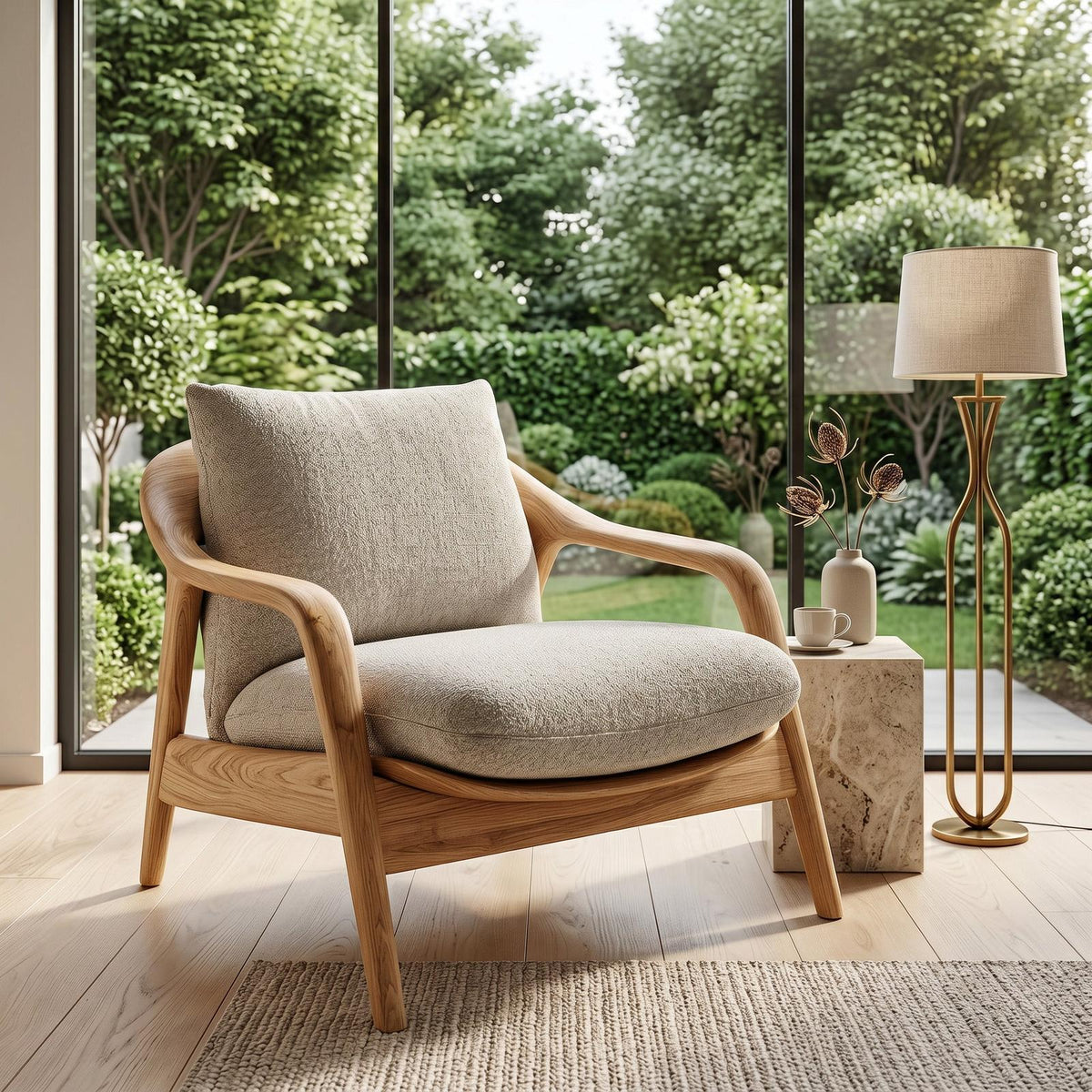 Organic Sculptural Armchair For Luxury Living Room