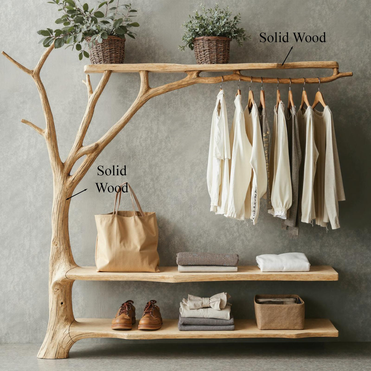 Standing Branch Wall Hanger Hanging Clothes Rack Coat Hanger