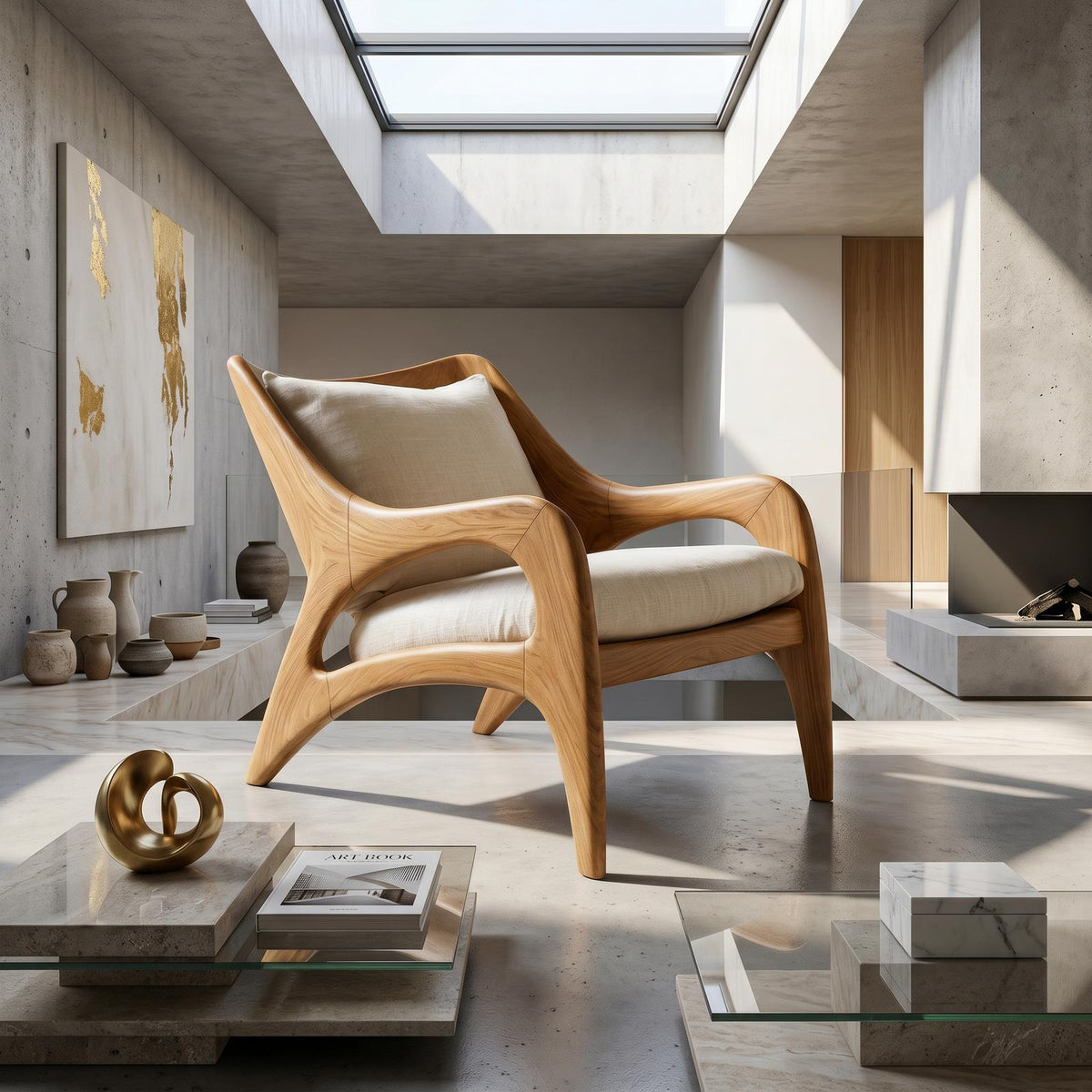 Contemporary Wooden Lounge Chair for Refined Porch Living SILDTTRCHR028