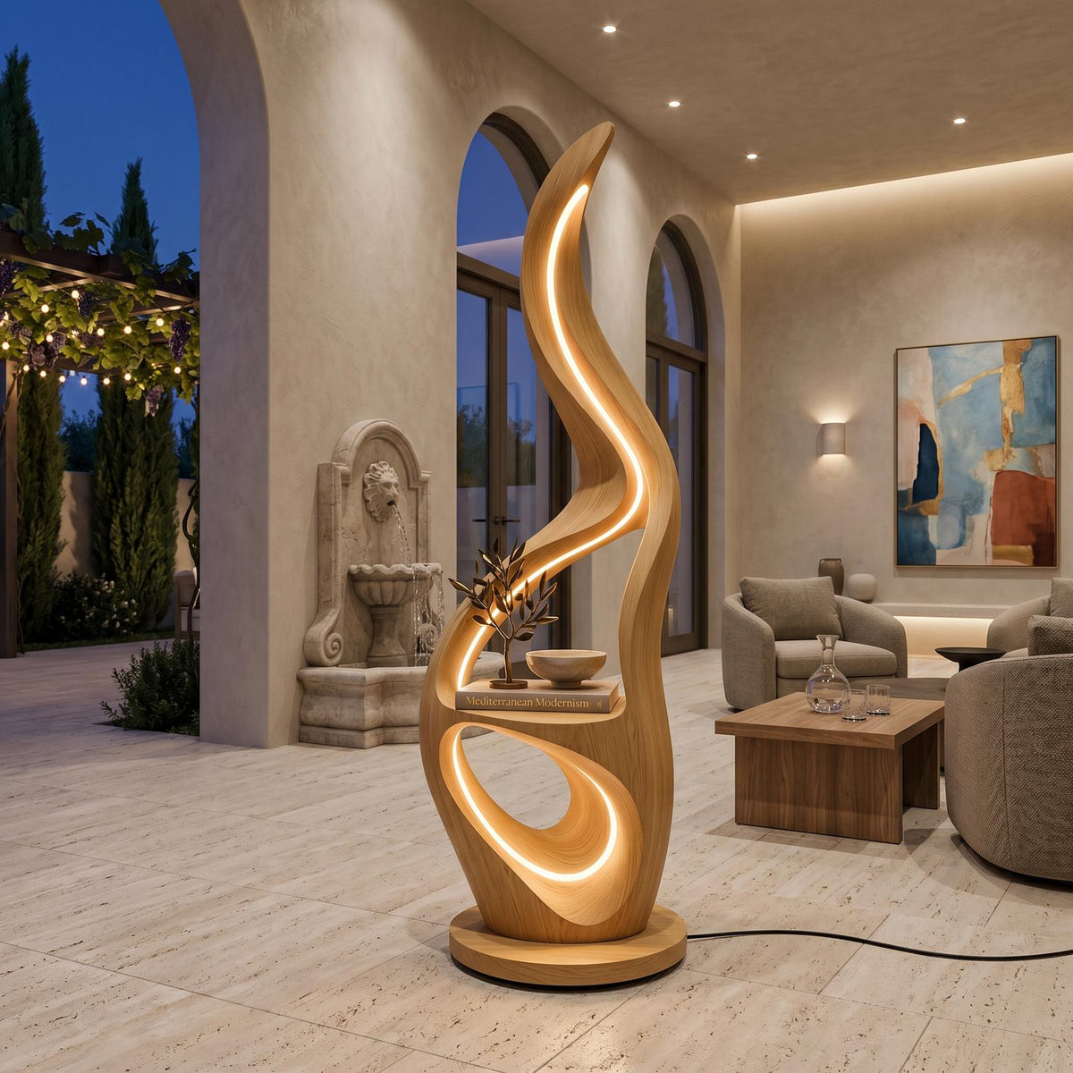 Contemporary Ring Lamp With Table For Lounge SILDTTNLAM020