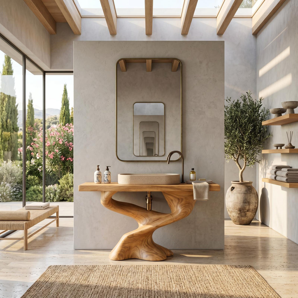 Handcrafted Solid Vanity For Unique Bathroom Design SILDTTNBRV011