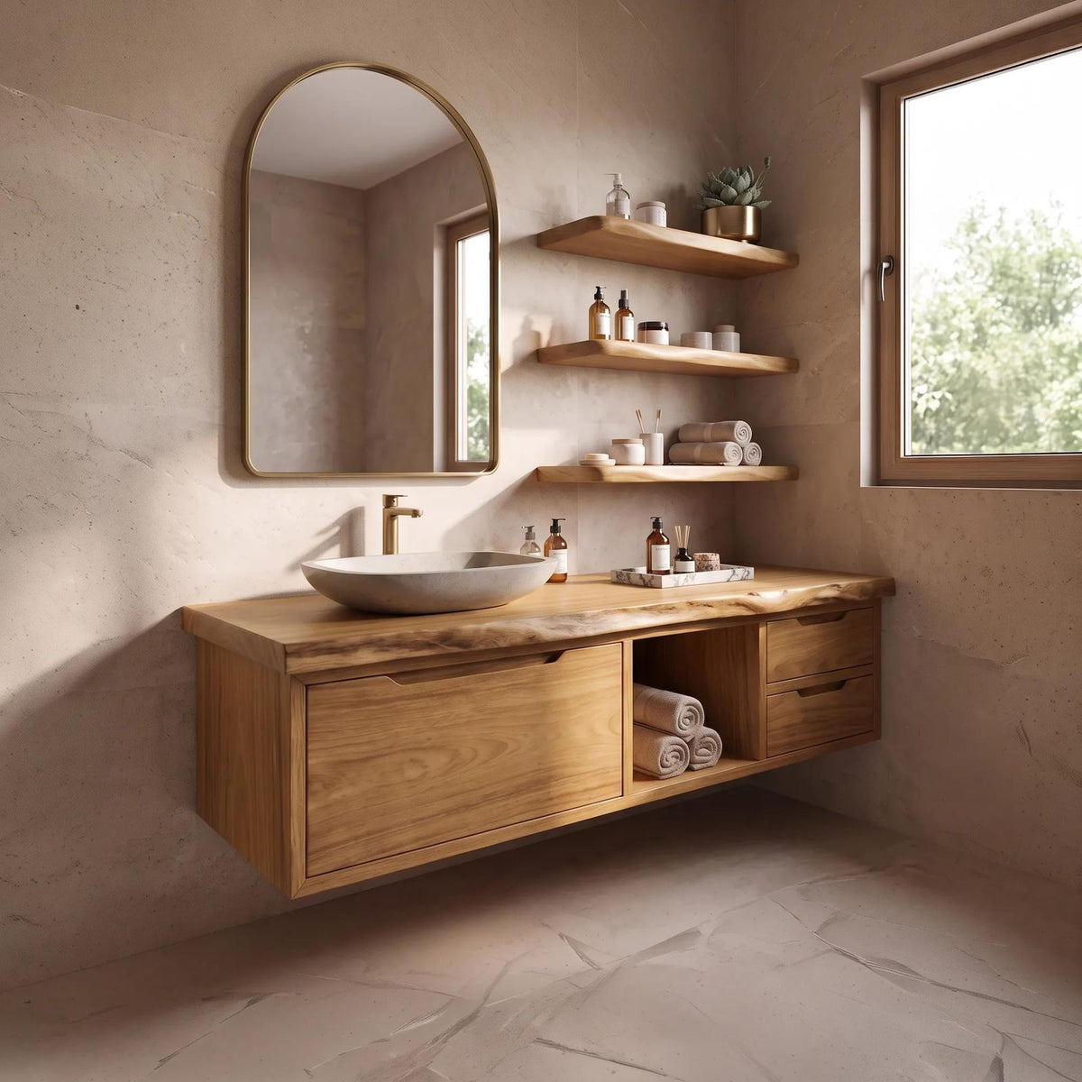 Contemporary Double Sink Bathroom Vanity Modern Ensuite