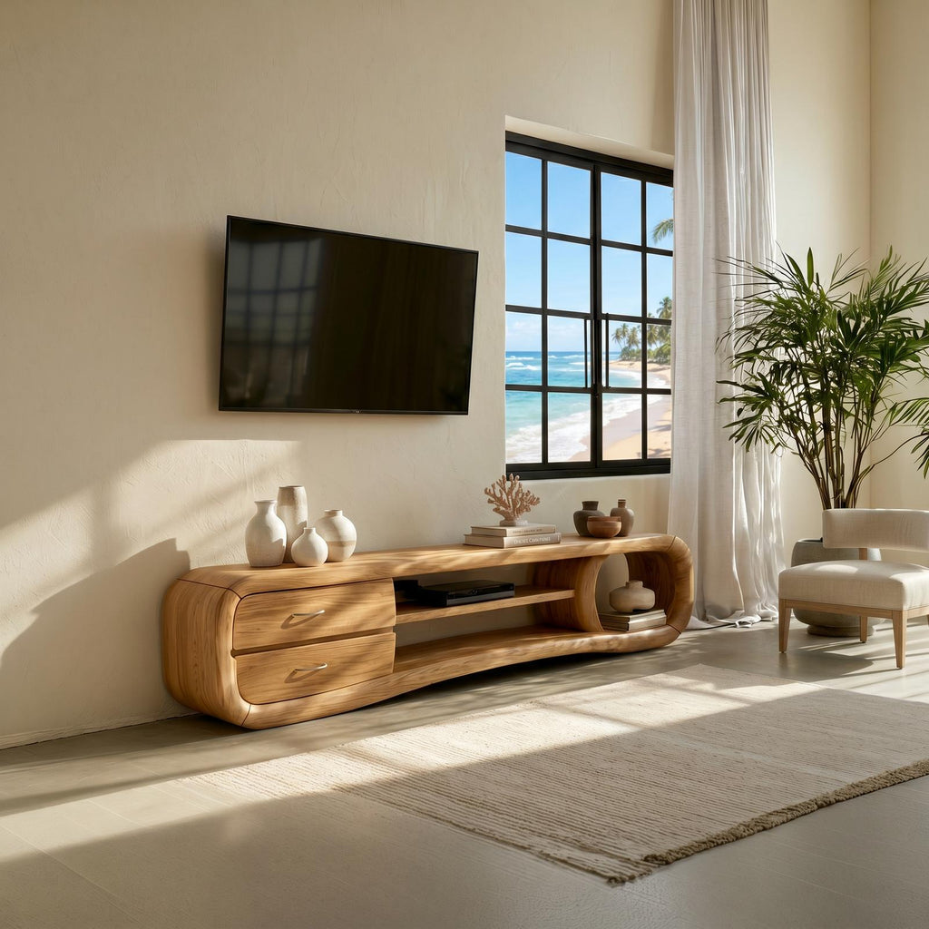 Luxury Media Console Contemporary Living Space