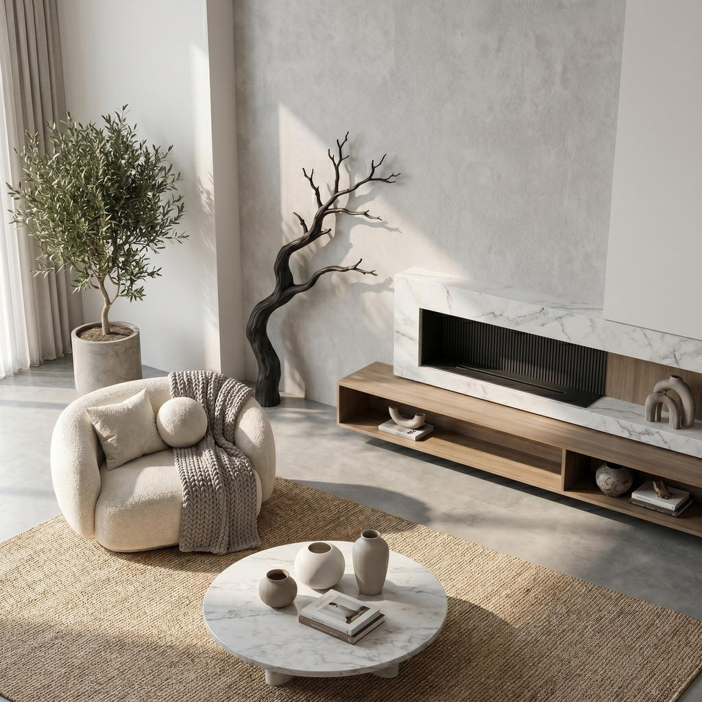 Modern Wooden Wall Decor, Sculptural Driftwood Branch Style Hanging Art for Living Room & Entryway