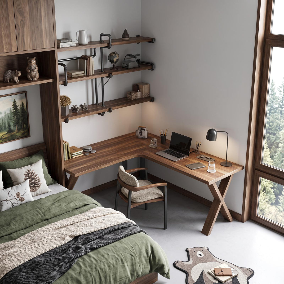 Midcentury Corner Desk Home Office