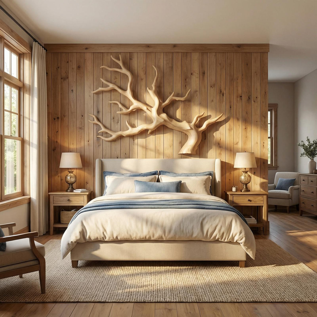 Rustic Branch Wall Decor With Natural Tree Form For Living Room