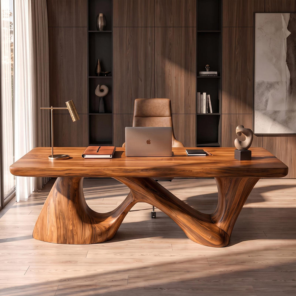 Contemporary Halloween Desk With Flowing Sculptural Legs For Home Office
