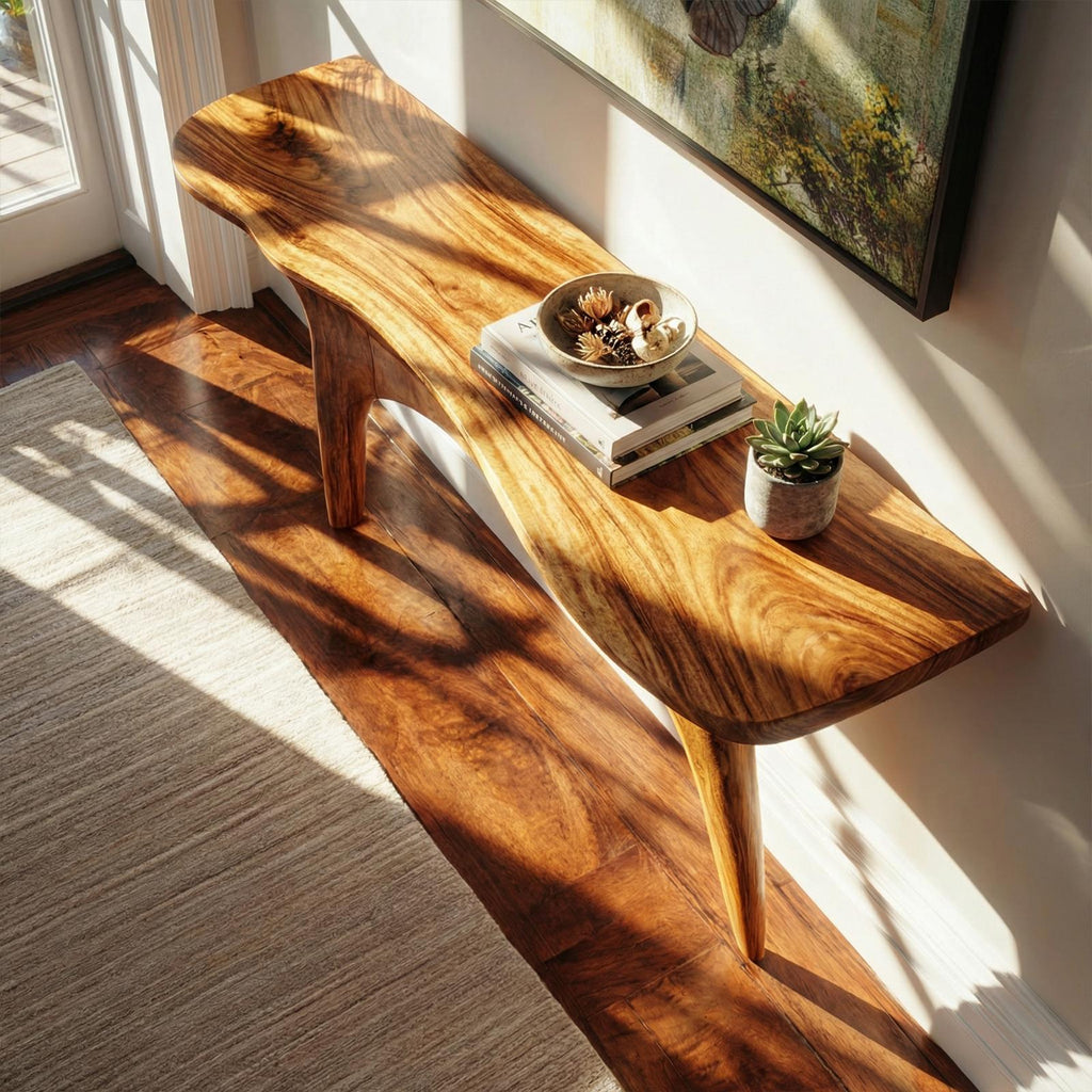 Organic Sculptural Console Table For Entryway And Foyer Space SINLKICS562