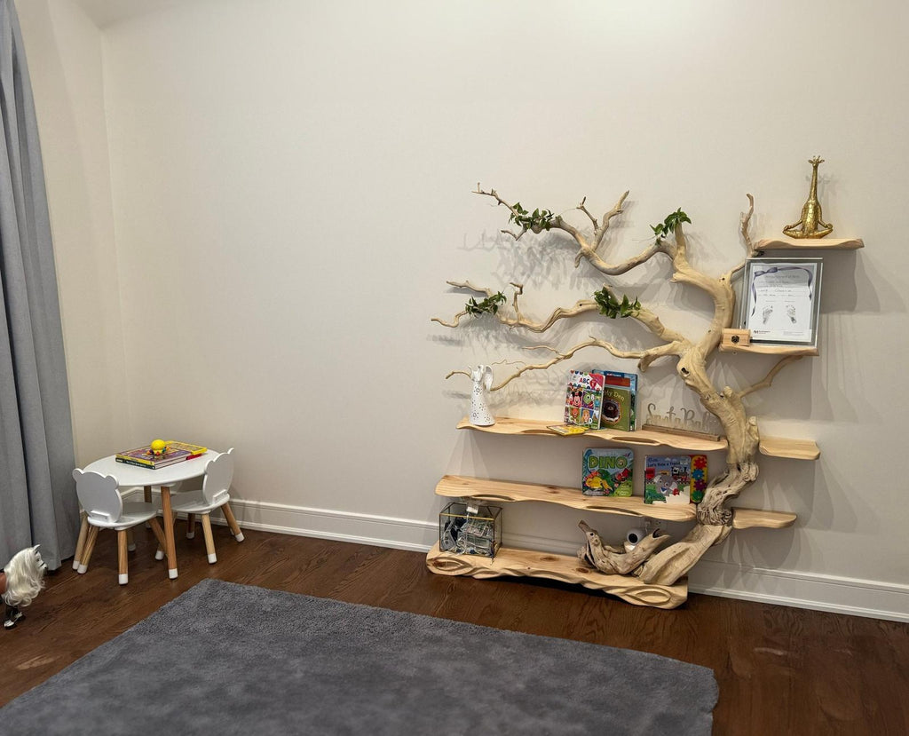 Tree Branch Standing Driftwood Shelf