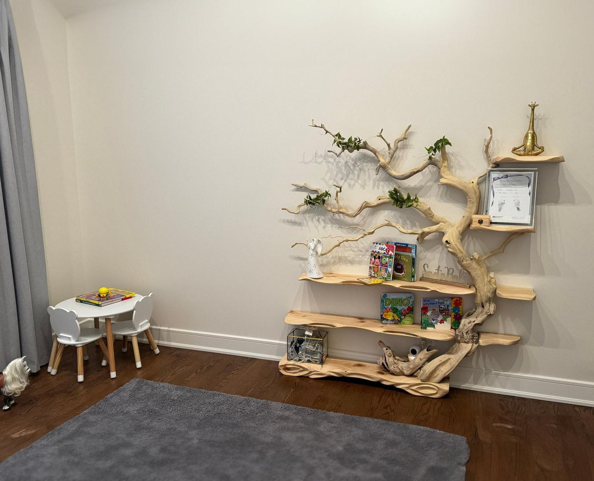 Tree Branch Standing Driftwood Shelf