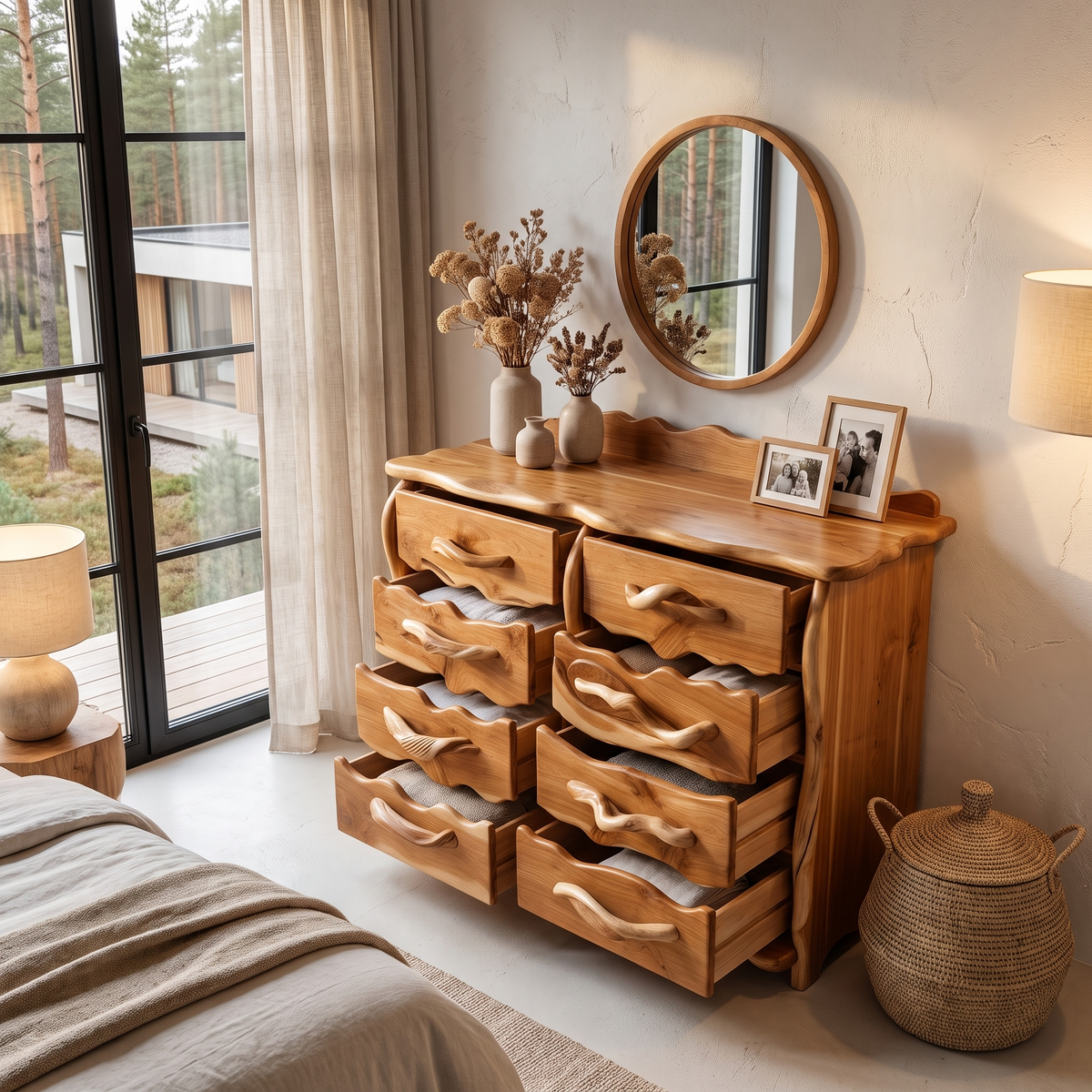 Minimalist Tall Dresser With Multiple Drawers For Bedroom SINLHADR001