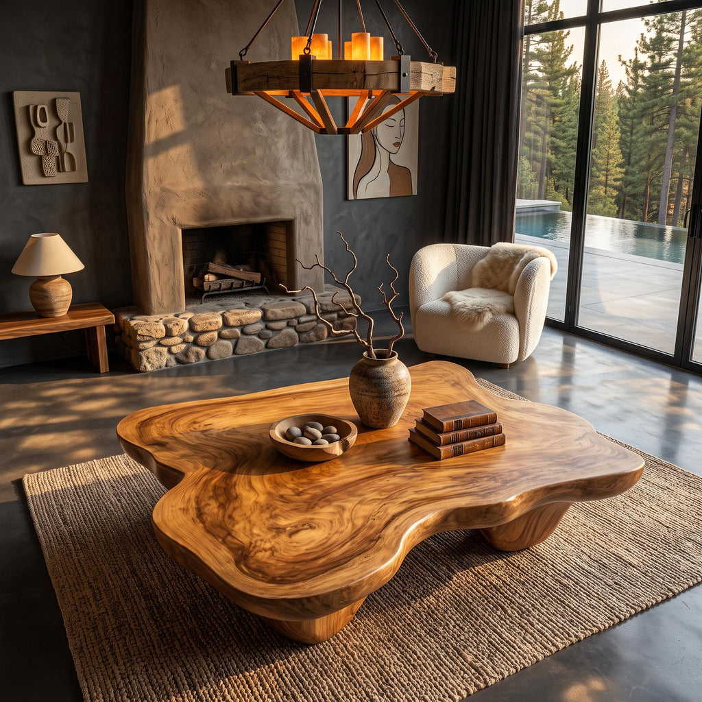 Modern Coffee Table With Minimal Base For Living Room