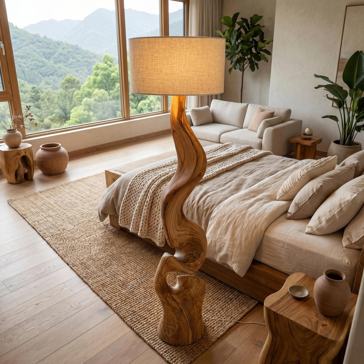 Sculptural Twist Lamp Base Living Room And Bedroom