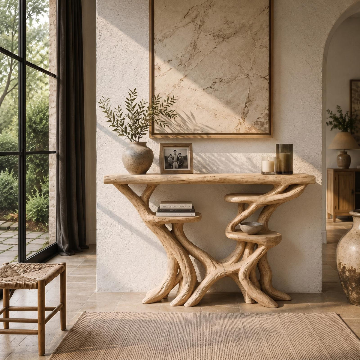 Artisan Tree Branch Console Table For Entryway And Living Room SINLHACS697