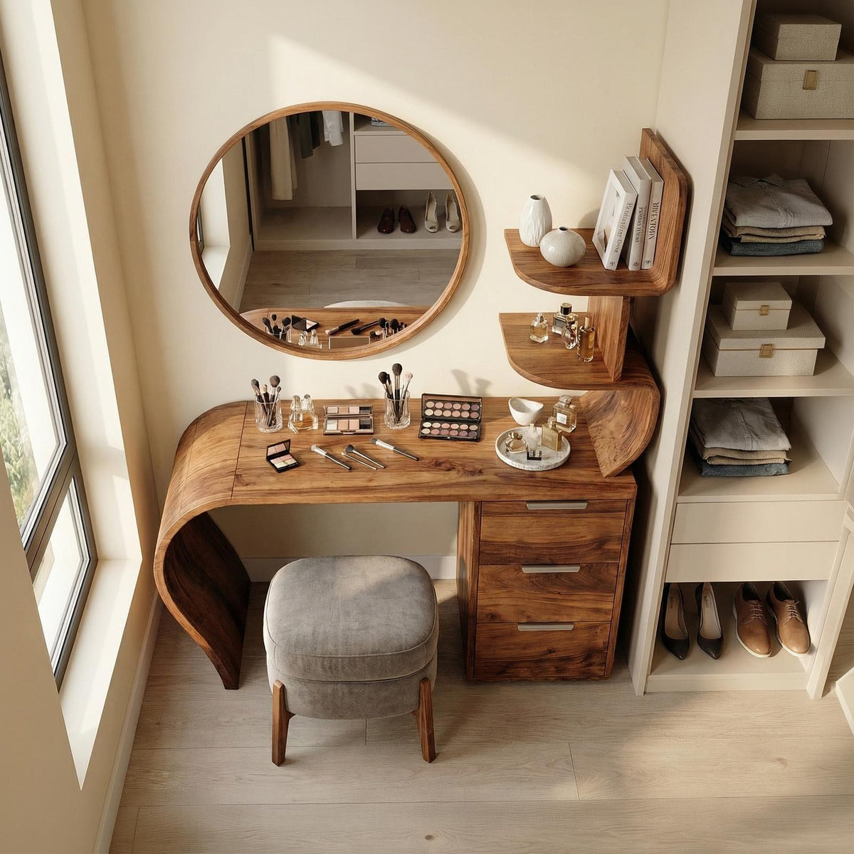 Boho Makeup Vanity Desk Bedroom Dressing Area Beauty Space SILDTTRMV008