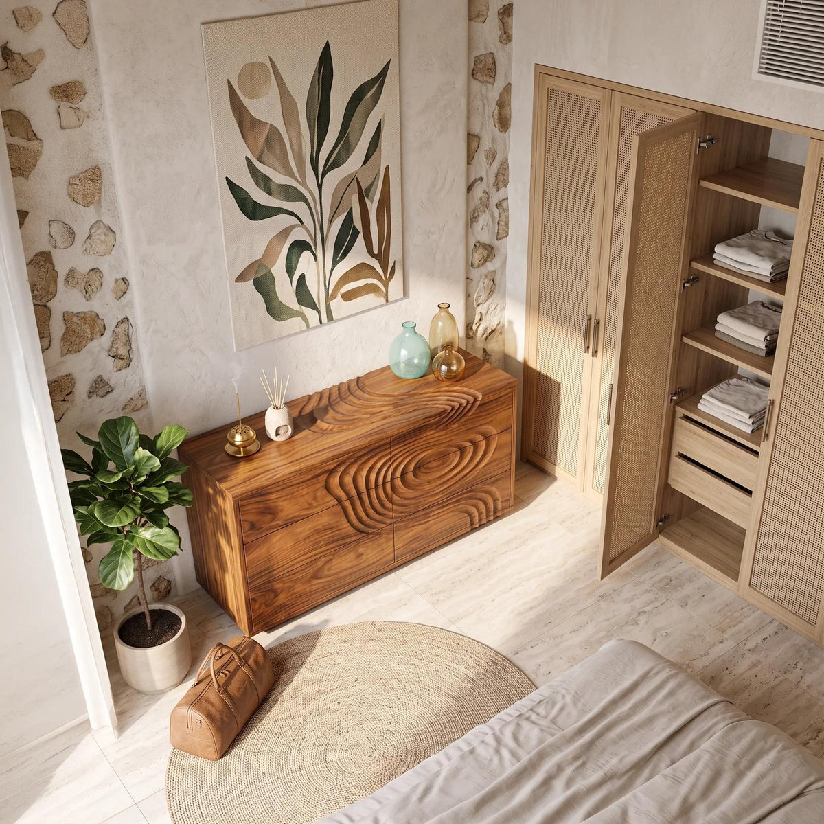 Organic Ripple Dresser For Contemporary Bedroom Interior SILDTTNDR001