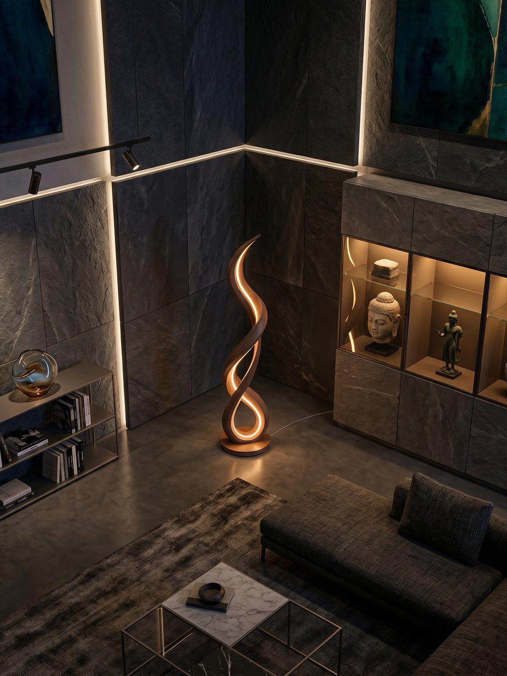Organic Gentle Wave Floor Lamp For Modern Interior