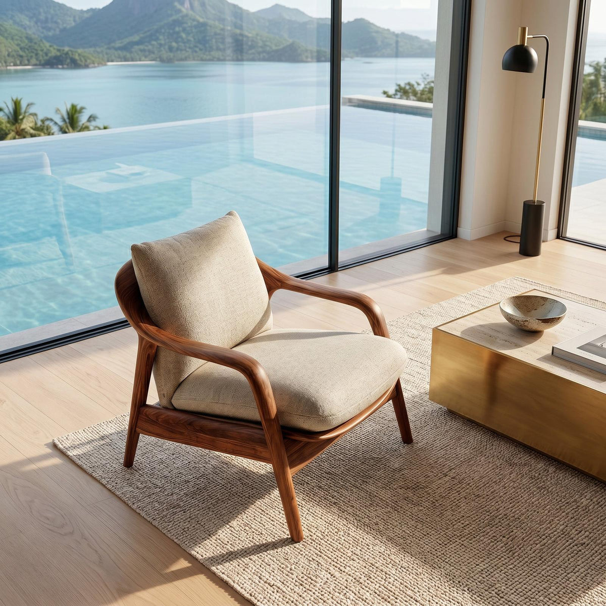 Organic Sculptural Armchair For Luxury Living Room