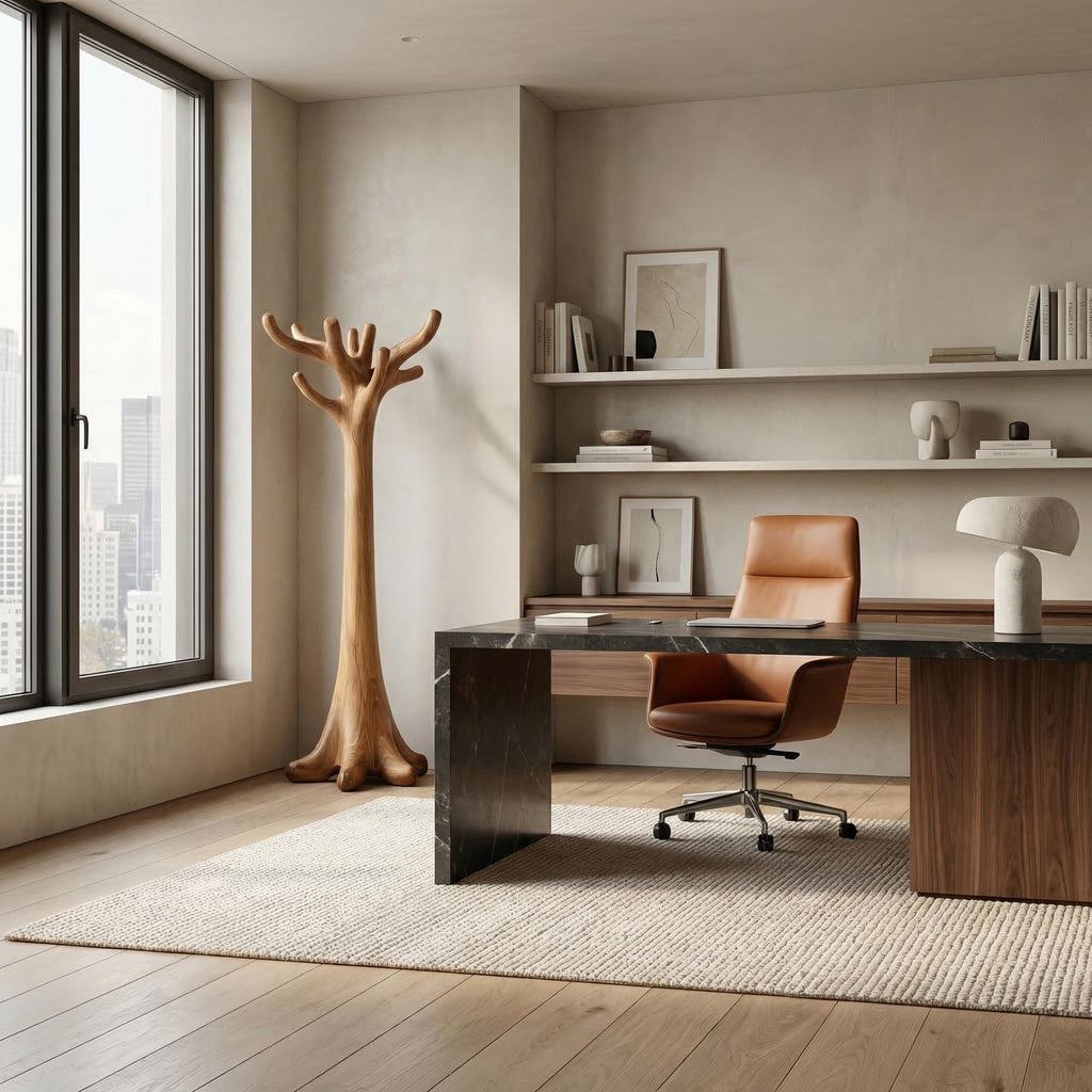 Rustic Minimal Tree Coat Rack For Bedroom And Living Area