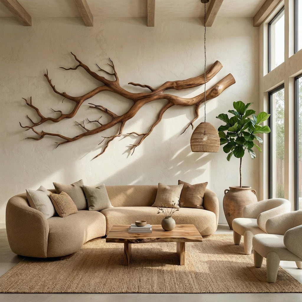 Modern Farmhouse Driftwood Branch Wall Decor Living Room