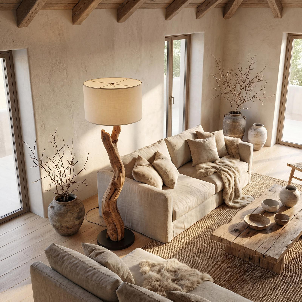 Organic Modern Standing Lamp For Bedroom And Living Room